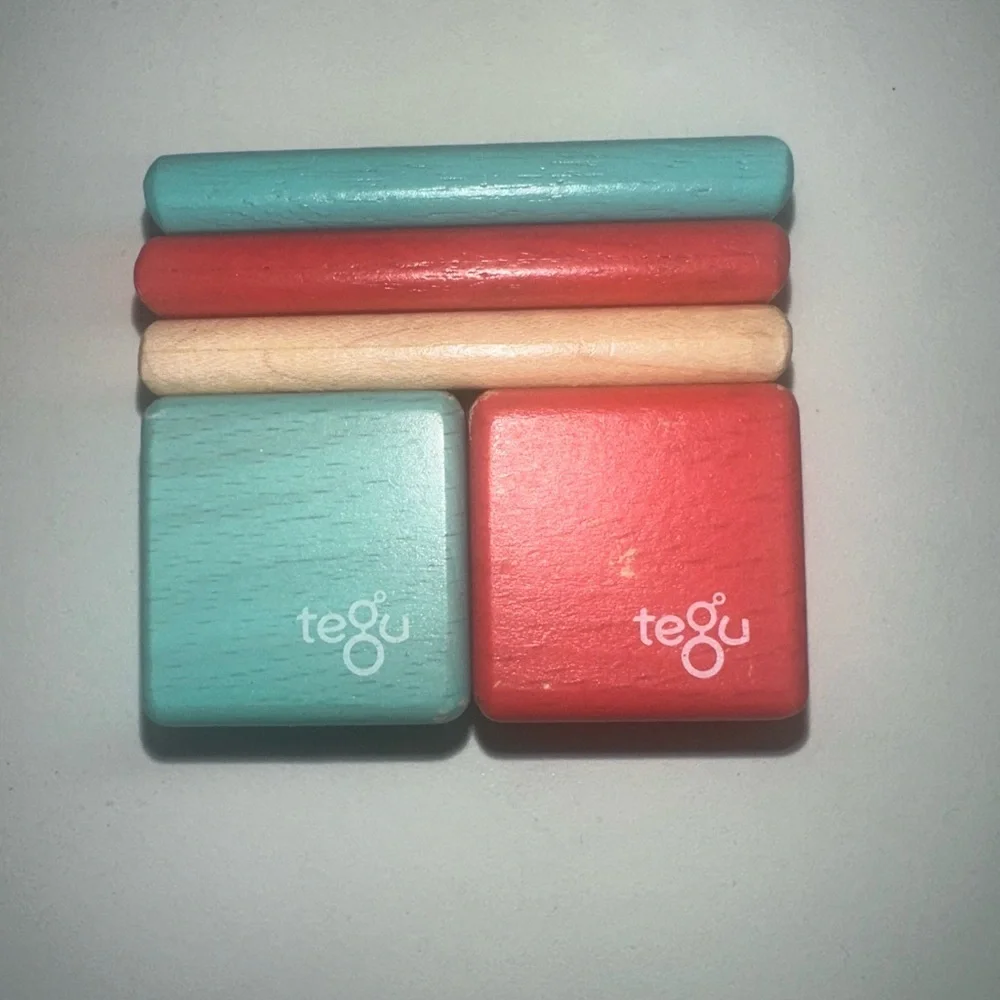 Tegu  13 Piece Classic Magnetic Wooden Block Building Toy Set - Picture 2 of 7